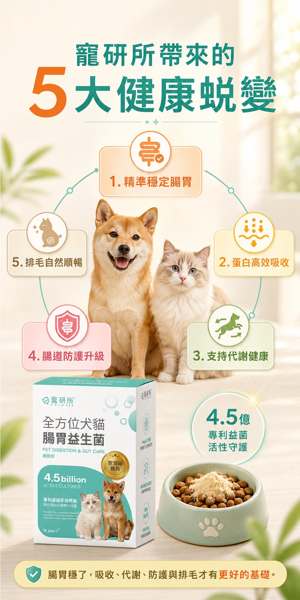寵研所 腸胃益生菌營養資訊